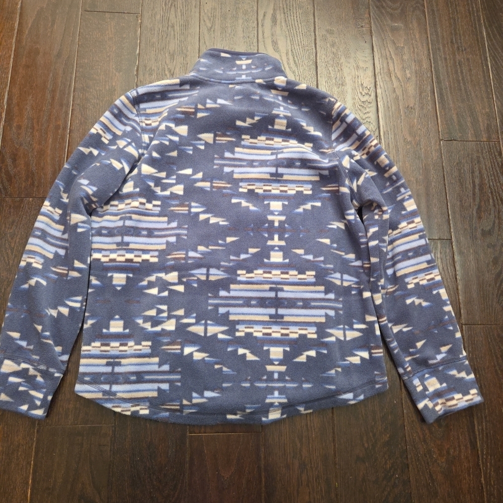 Women Navajo Print Great Northwest Indigo  Fleece Jacket